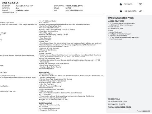 Used 2025 Kia K4 LX image 5