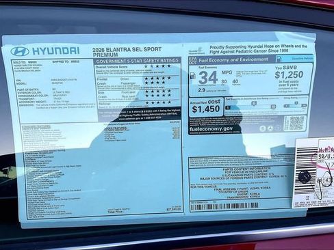 New 2026 Hyundai Elantra SEL Sport Premium FWD image 13