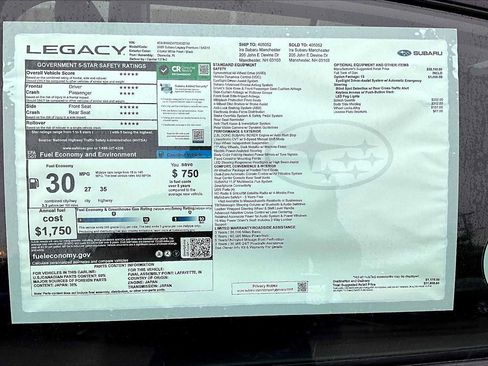 New 2025 Subaru Legacy Premium image 19