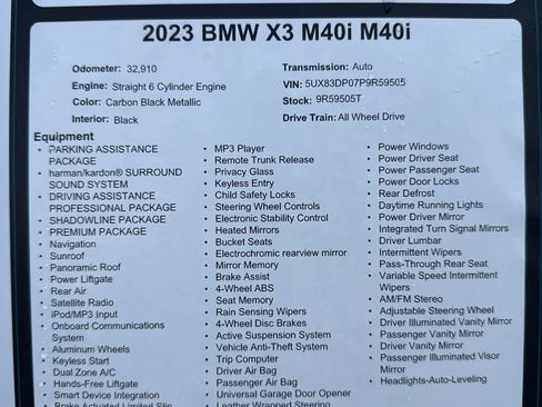 Used 2023 BMW X3 M40i image 8
