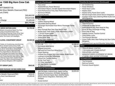 Used 2021 RAM 1500 Big Horn w/ Built-to-serve Edition AWD/4WD image 2