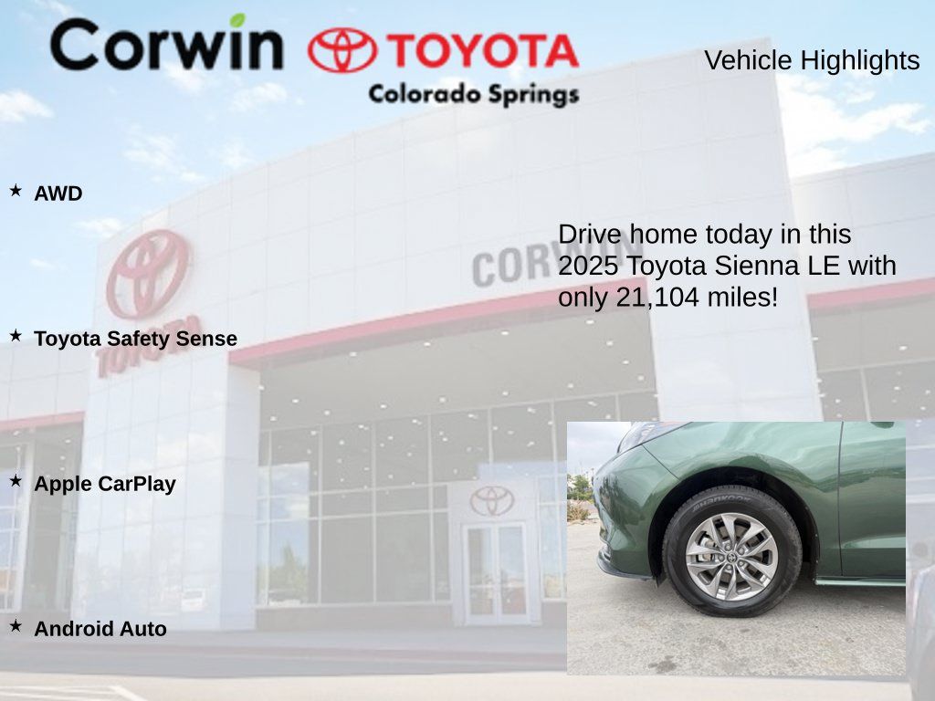 Used 2025 Toyota Sienna LE AWD/4WD image 6