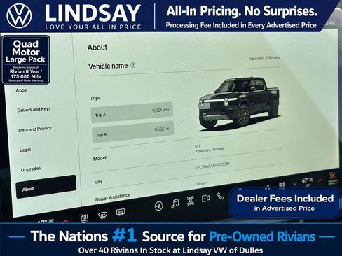Used 2023 Rivian R1T Adventure AWD/4WD image 23