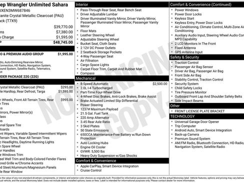 Used 2021 Jeep Wrangler Unlimited Sahara image 37