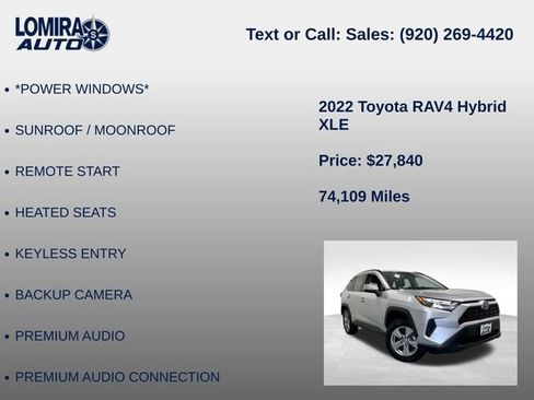 Used 2022 Toyota RAV4 XLE w/ Convenience Package AWD/4WD image 14