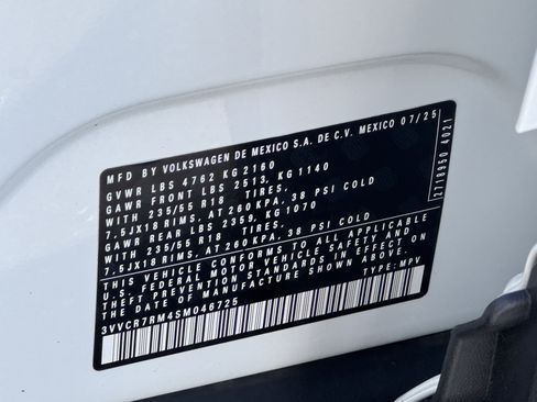 Certified 2025 Volkswagen Tiguan S FWD image 36