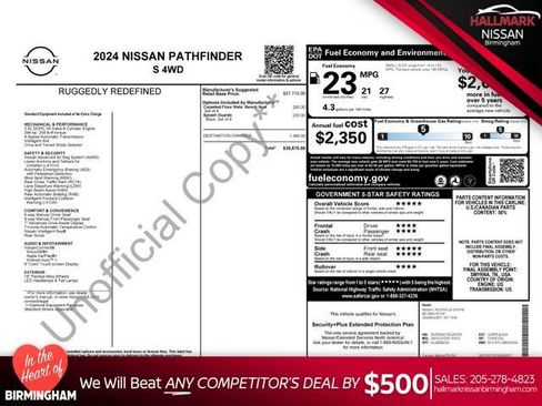 Used 2024 Nissan Pathfinder S image 1