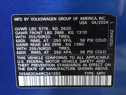 New 2024 Volkswagen Atlas Cross Sport SEL R-Line image 61