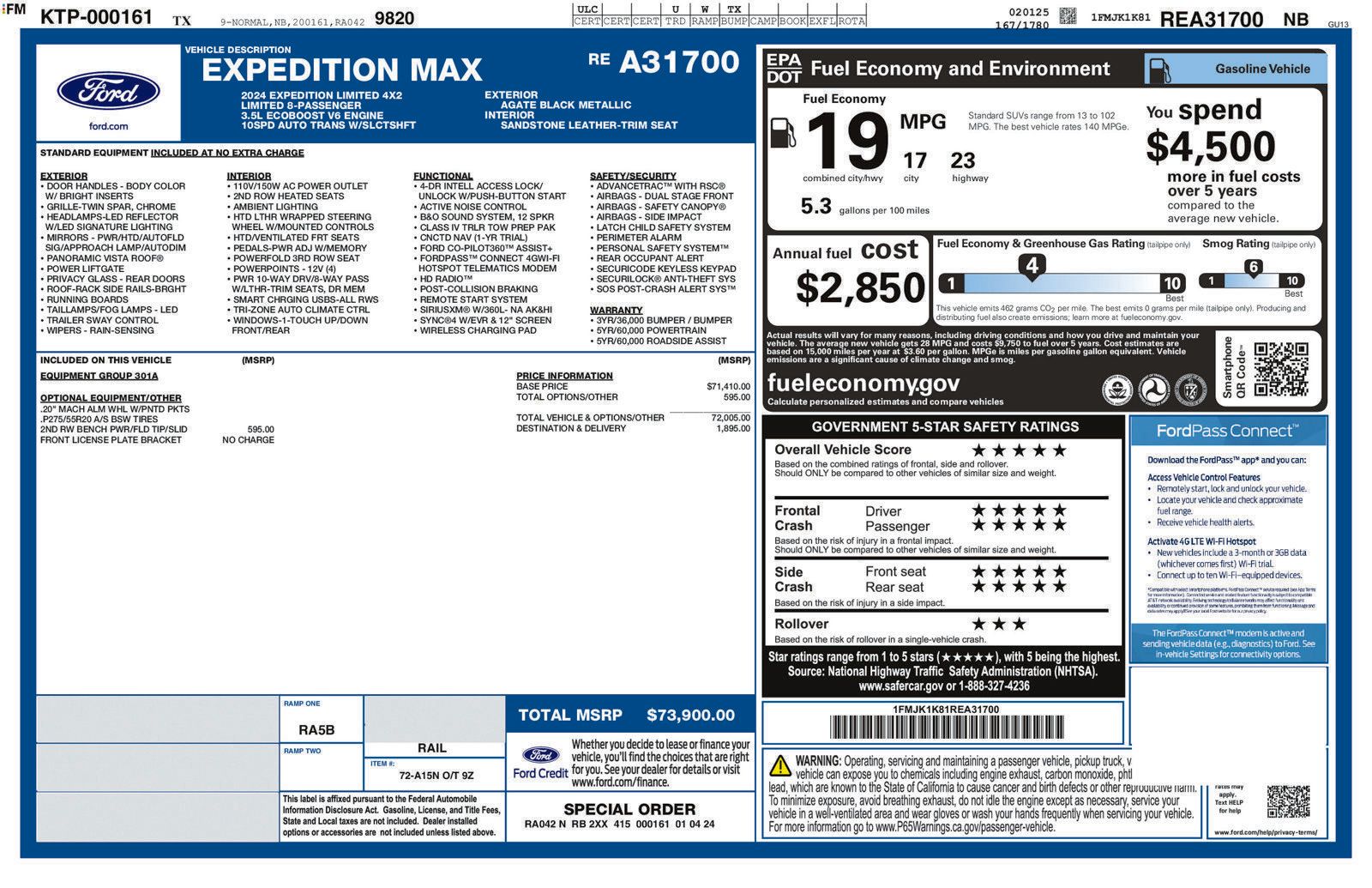 Used 2024 Ford Expedition Max Limited RWD image 29