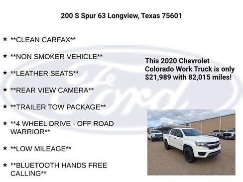 Used 2020 Chevrolet Colorado W/T w/ WT Convenience Package image 5