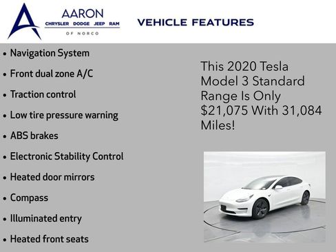 Used 2020 Tesla Model 3 Standard Range image 4