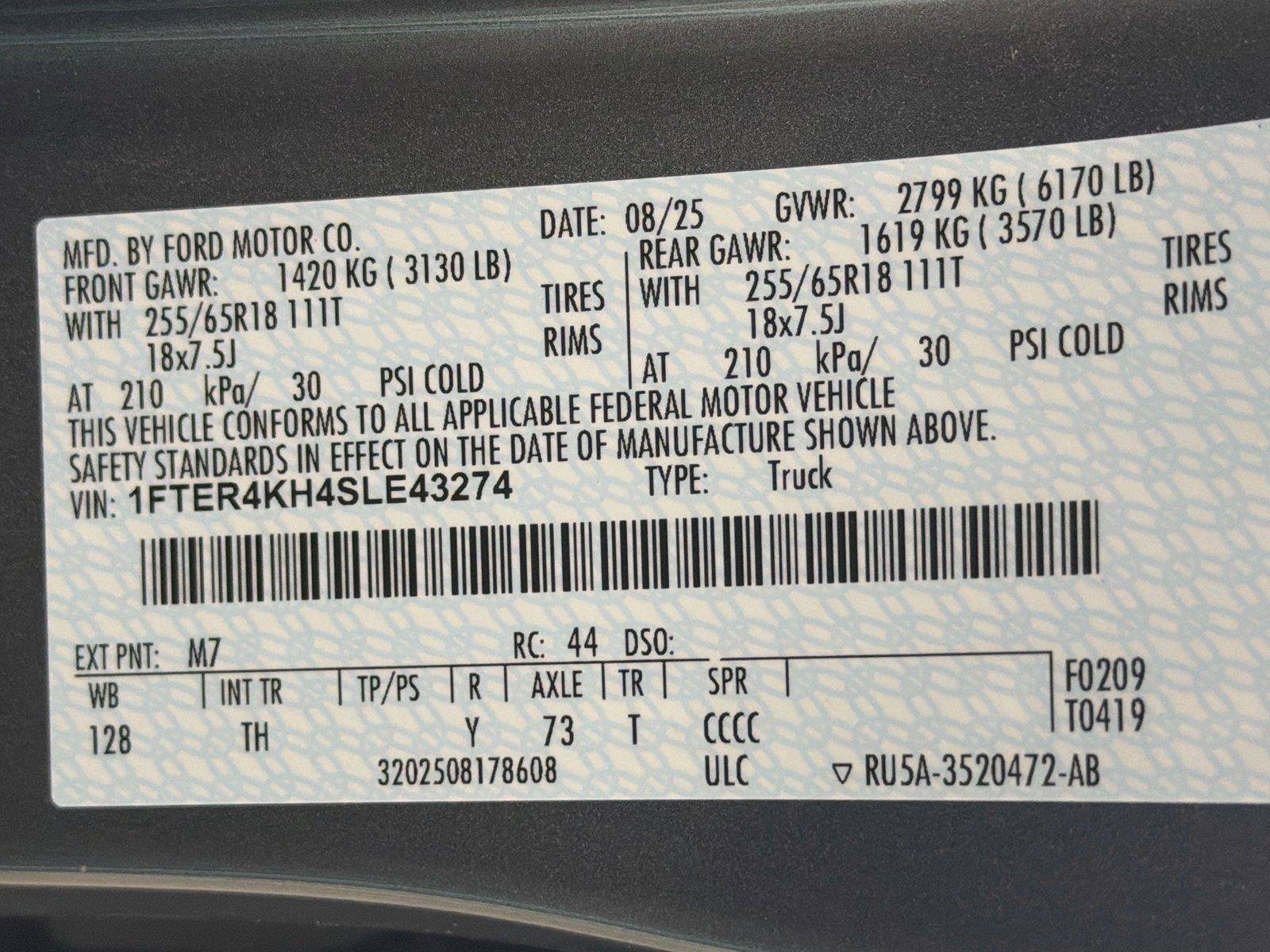 Used 2025 Ford Ranger Lariat w/ FX4 Off-Road Package AWD/4WD image 42