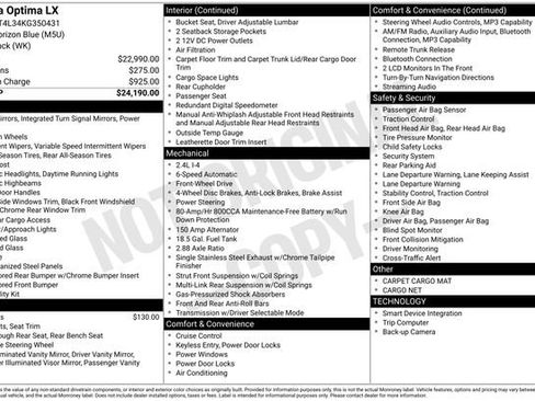 Used 2019 Kia Optima LX image 35