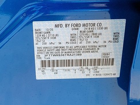 New 2026 Ford Maverick Lariat w/ Black Appearance Package image 12