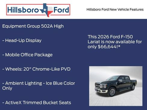 New 2026 Ford F150 Lariat w/ Equipment Group 502A High AWD/4WD image 6