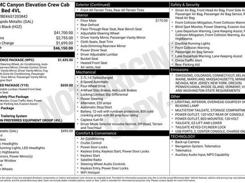 New 2025 GMC Canyon Elevation w/ Convenience Package image 9