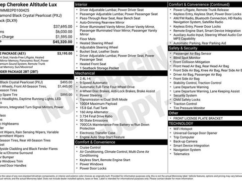Used 2023 Jeep Cherokee Altitude Lux w/ Lux Elite Package AWD/4WD image 3