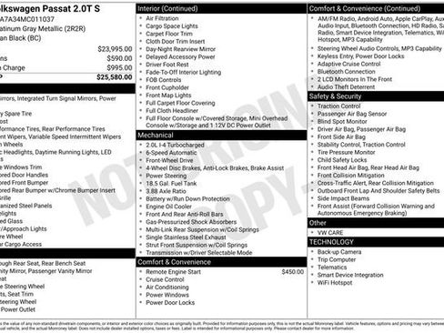 Used 2021 Volkswagen Passat 2.0T S image 4