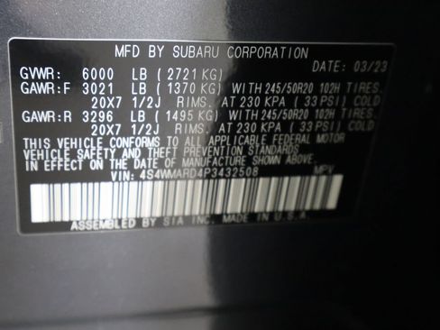Used 2023 Subaru Ascent Limited w/ Technology Package AWD/4WD image 41