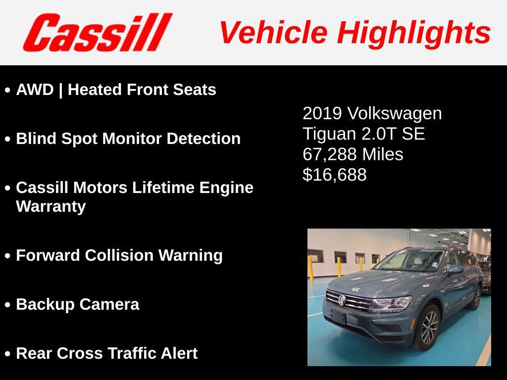 Used 2019 Volkswagen Tiguan SE AWD/4WD image 3