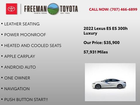 Used 2022 Lexus ES 300h w/ Luxury Package image 4