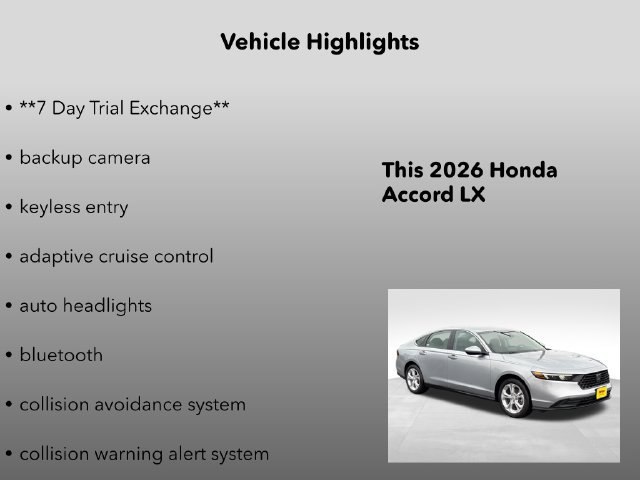 New 2026 Honda Accord LX image 5