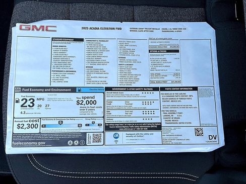 New 2025 GMC Acadia Elevation w/ Black Edition image 14