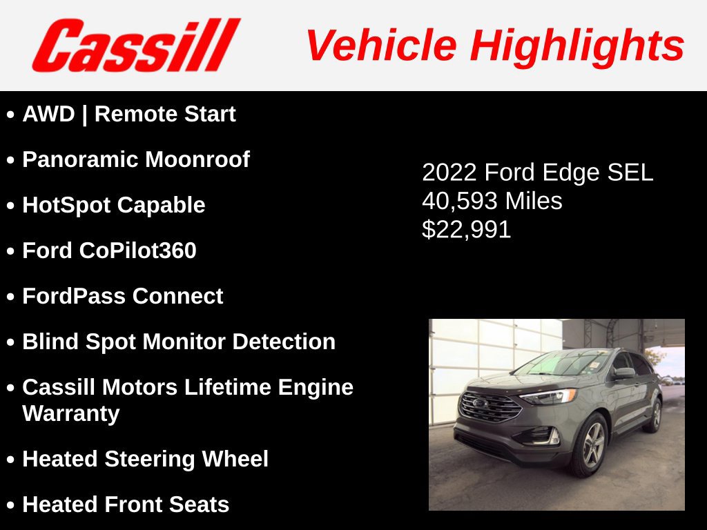 Used 2022 Ford Edge SEL w/ Convenience Package AWD/4WD image 3