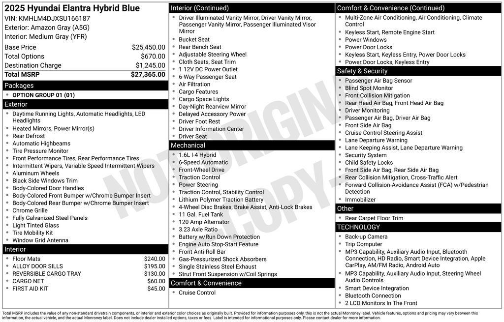 Used 2025 Hyundai Elantra Hybrid FWD image 5