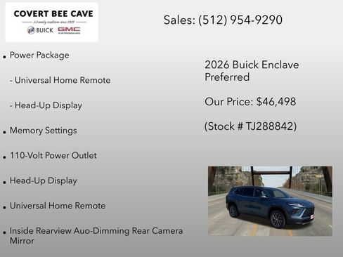 New 2026 Buick Enclave Preferred w/ Power Package FWD image 12