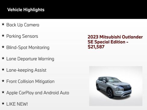 Used 2023 Mitsubishi Outlander SE AWD/4WD image 5