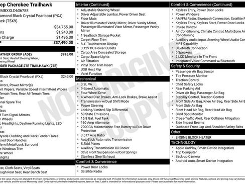 Used 2020 Jeep Cherokee Trailhawk w/ Cold Weather Group image 34