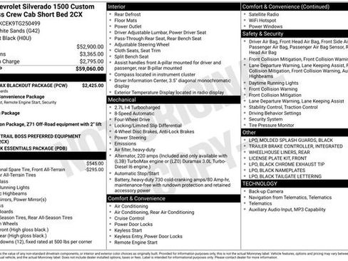 New 2026 Chevrolet Silverado 1500 Custom Trail Boss w/ Turbomax Blackout Package AWD/4WD image 24