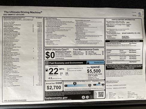 New 2027 BMW X7 xDrive40i w/ M Sport Package AWD/4WD image 38