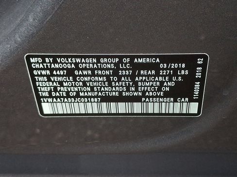 Used 2018 Volkswagen Passat 2.0T S FWD image 31