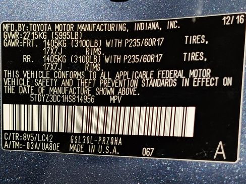 Used 2017 Toyota Sienna FWD image 61