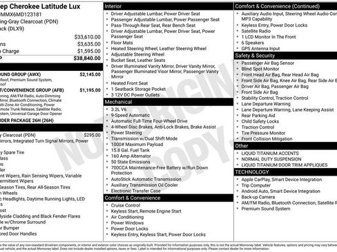 Used 2021 Jeep Cherokee Latitude Lux w/ Sun & Sound Group image 4