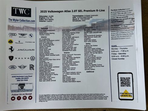 Used 2025 Volkswagen Atlas SEL Premium R-Line AWD/4WD image 49