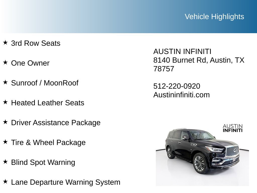 Used 2018 INFINITI QX80 4WD w/ Driver Assistance Package image 10