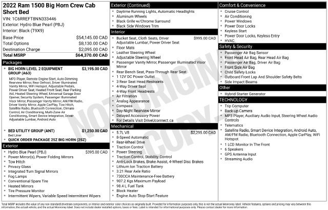 Used 2022 RAM 1500 Big Horn RWD image 44