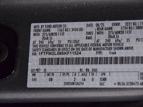 New 2025 Ford F150 STX w/ Equipment Group 200A image 17