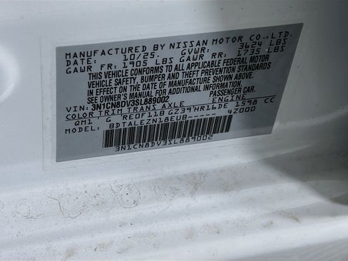 New 2025 Nissan Versa S w/ Trunk Package image 33