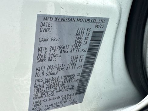 Used 2025 Nissan Frontier SV w/ Tow Package RWD image 30