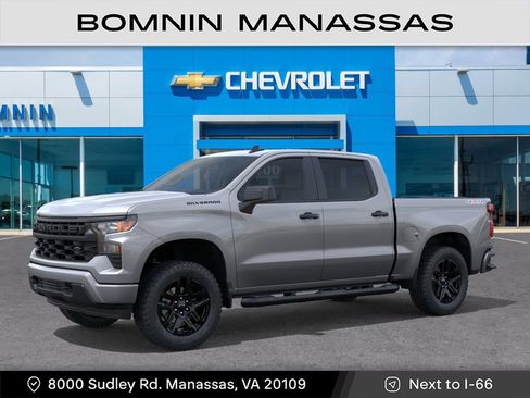 New 2026 Chevrolet Silverado 1500 Custom w/ Turbomax Blackout Package AWD/4WD image 3