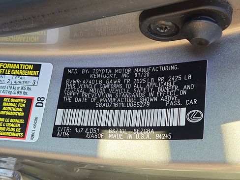 Certified 2020 Lexus ES 350 w/ Premium Package image 28