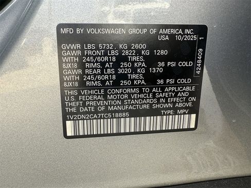 New 2026 Volkswagen Atlas SE image 27