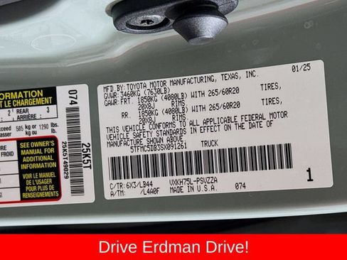 Certified 2025 Toyota Tundra 1794 Edition AWD/4WD image 32