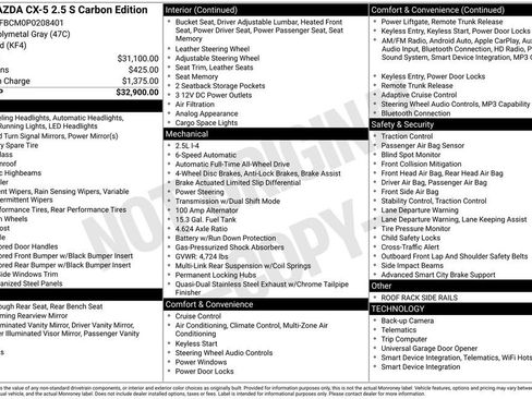 Used 2023 MAZDA CX-5 Carbon Edition AWD/4WD image 3