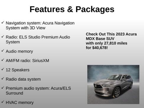 Used 2023 Acura MDX SH-AWD w/ Technology Package image 8