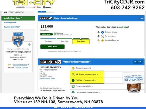 Used 2020 Ford Transit 250 Low Roof AWD image 12